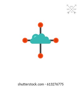 Cloud network icon