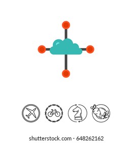 Cloud network icon