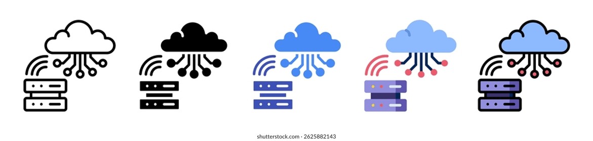 Elemento de icono de red en la nube para diseño