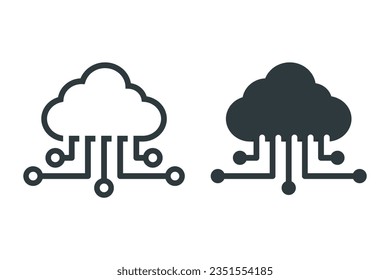 Cloud network icon. Illustration vector