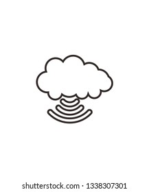 cloud network icon , internet , symbol , vector