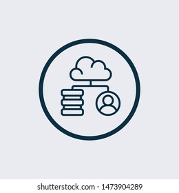 Cloud network icon isolated on white background. Cloud network icon simple sign. Cloud network icon trendy and modern symbol for graphic and web design. 