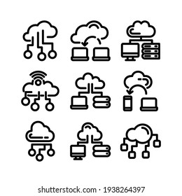 Cloud Network Icon Or Logo Isolated Sign Symbol Vector Illustration - Collection Of High Quality Black Style Vector Icons
