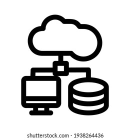 cloud network icon or logo isolated sign symbol vector illustration - high quality black style vector icons
