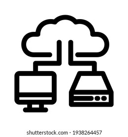 cloud network icon or logo isolated sign symbol vector illustration - high quality black style vector icons
