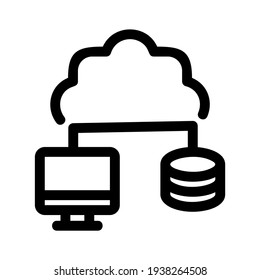 icono de red en la nube o logotipo símbolo de signo aislado ilustración vectorial - iconos vectoriales de estilo negro de alta calidad
