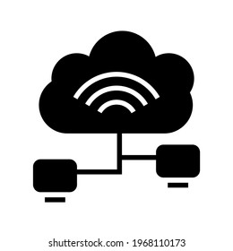 cloud network icon or logo isolated sign symbol vector illustration - high quality black style vector icons

