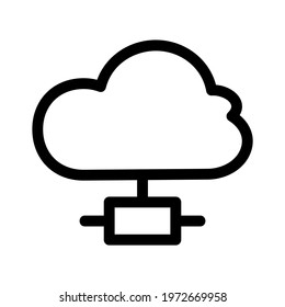 cloud network icon or logo isolated sign symbol vector illustration - high quality black style vector icons
