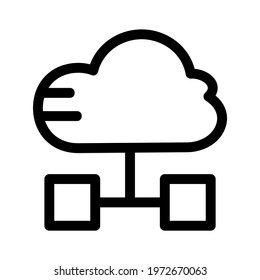 cloud network icon or logo isolated sign symbol vector illustration - high quality black style vector icons
