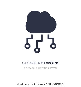 cloud network icon on white background. Simple element illustration from Computer concept. cloud network icon symbol design.
