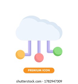 cloud network icon pack isolated on white background. for your web site design, logo, app, UI. Vector graphics illustration and editable stroke. EPS 10.