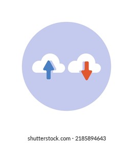 Cloud Network Icon Set Vector Symbol Design Illustration