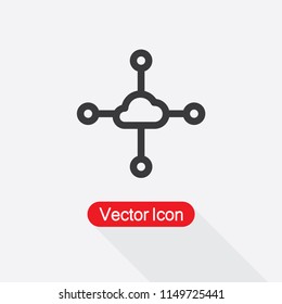 Cloud Network Icon Vector Illustration Eps10