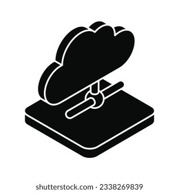 Cloud Network Icon, vector stock illustration.