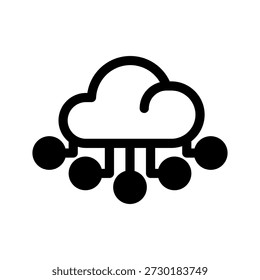 Cloud-Netzwerk-Symbol, Vektorsymbol-Entwurfsgrafik
