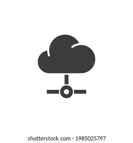 Cloud network icon for web and mobile UI design. Cloud computing sign.