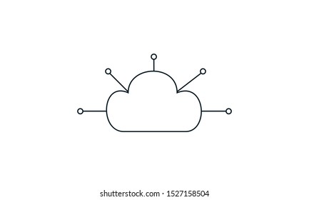 Cloud network icon.Illustration isolated for graphic and web design.