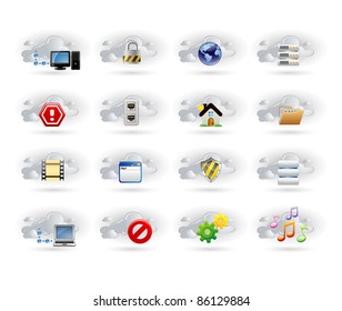 cloud network icons