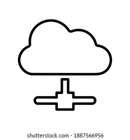 Cloud, network line icon. outline design