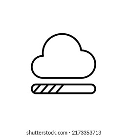 cloud network load editable stroke icon, Smart stroke icon