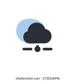 Red en la nube - Icono moderno (Pictograma)