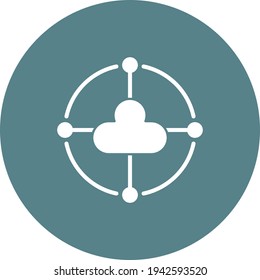 Cloud, network, server, storage icon vector image. Can also be used for banking and finance. Suitable for use on web apps, mobile apps and print media.