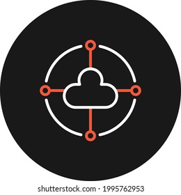 Cloud, network, server, storage icon vector image. Can also be used for banking and finance. Suitable for use on web apps, mobile apps and print media.