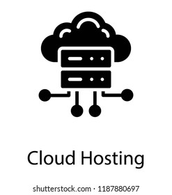 Cloud network is showing the process of cloud hosting 