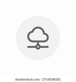 Cloud-Netzwerk-Speicher, Symbol, Vektor