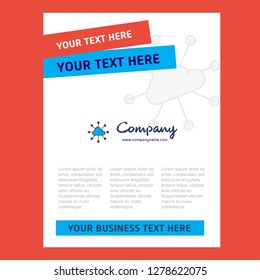 Cloud network  Title Page Design for Company profile ,annual report, presentations, leaflet, Brochure Vector Background