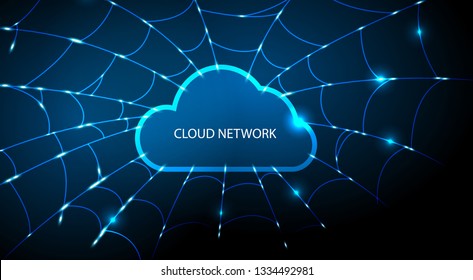 cloud network , vector background