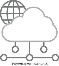Cloud Network vector icon. Can be used for printing, mobile and web applications.