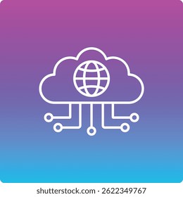 Cloud Network vector icon. Can be used for printing, mobile and web applications.