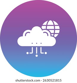 Cloud Network vector icon. Can be used for printing, mobile and web applications.