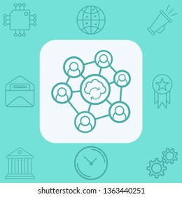 Cloud network vector icon sign symbol
