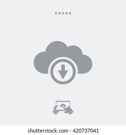 Cloud networking download icon