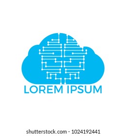 Cloud Networking Modern Technology Logo Vector Design.