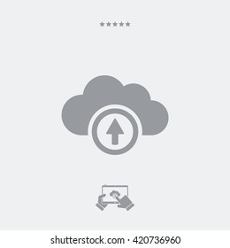 Cloud networking upload icon