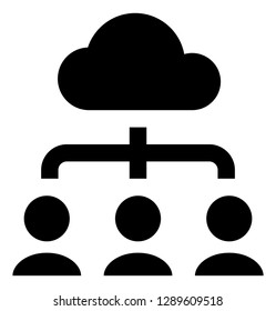 Cloud Networking Vector Icon