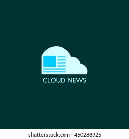 Cloud News Logo Design Template