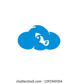 cloud ninja mascot character logo