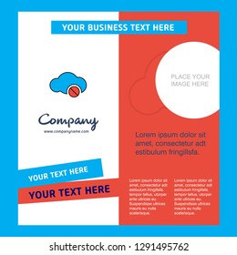 Cloud not working Company Brochure Template. Vector Busienss Template