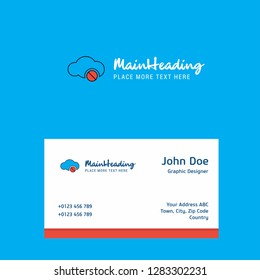 Cloud not working logo Design with business card template. Elegant corporate identity. - Vector