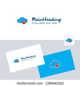 Cloud not working vector logotype with business card template. Elegant corporate identity. - Vector
