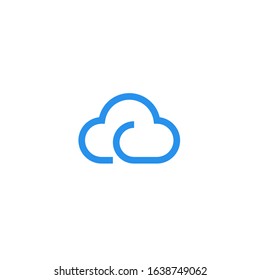 cloud ocean logo design simple modern