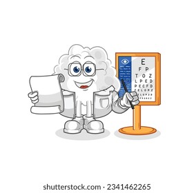 the cloud oculist cartoon. cartoon mascot vector