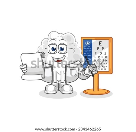 the cloud oculist cartoon. cartoon mascot vector