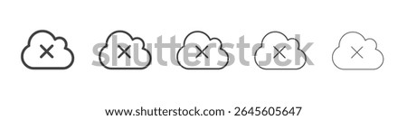 Cloud off icon outline ilustration vector symbol