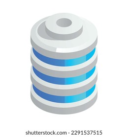 Icono isométrico del centro de datos de la oficina en la nube Icono vectorial 3d