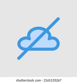 Cloud offline icon in blue style about essentials, use for website mobile app presentation
